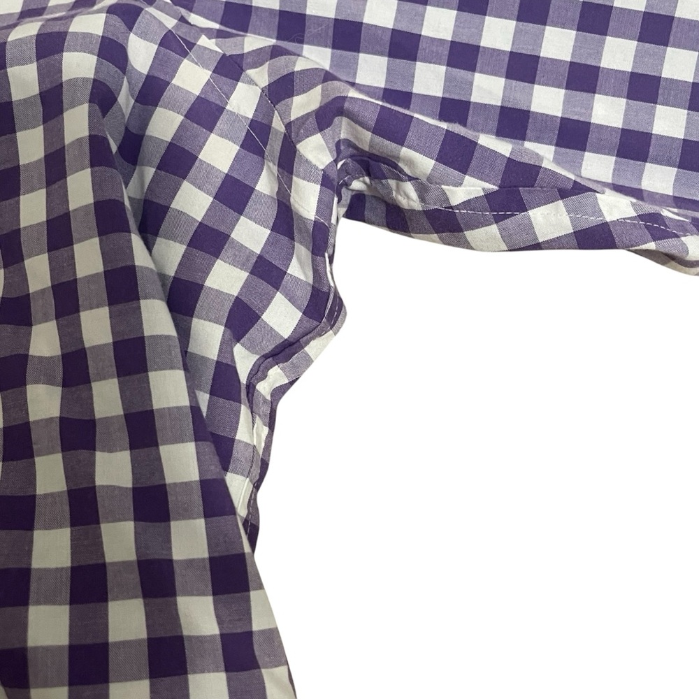 Polo Ralph Lauren Button Down Long Sleeve Shirt XL Purple Gingham Checkered - Picture 5 of 10